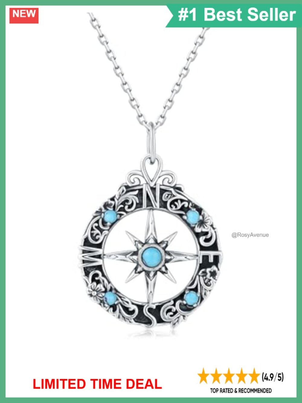 925 Sterling Silver Turquoise Dragonfly Pendant Necklace